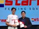 14-year-old Malaysian fencing prodigy, Saif Nordin (left), with Mr Yap Yew Kong, Advisor to Starmax Fencing. | Kuala Lumpur, Malaysia. 8 January 2025. | Photo by News Hub Asia